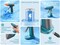 Cordless Hot Glue Gun, Rapid 30s Preheat, Mini glue gun and sticks set with 2000mAh Type-C Rechargeable, Smart Power Off, 20 Premium Glue Sticks, Ideal for DIY Crafts, Gift Making Blue